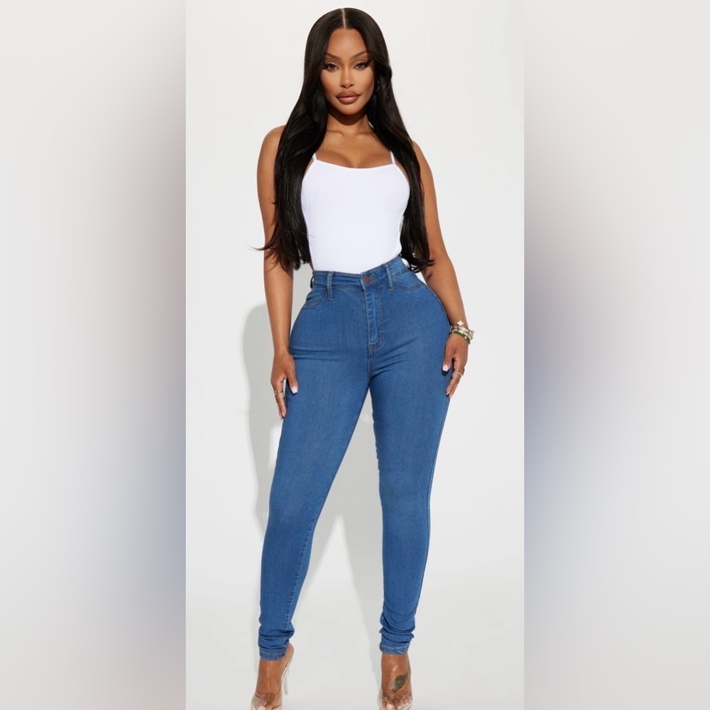 Fashion Nova High Rise Blue Jeans